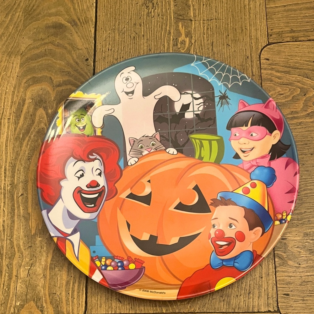McDonald's Halloween Trick or Treat Collector melamine collector plate 2008.